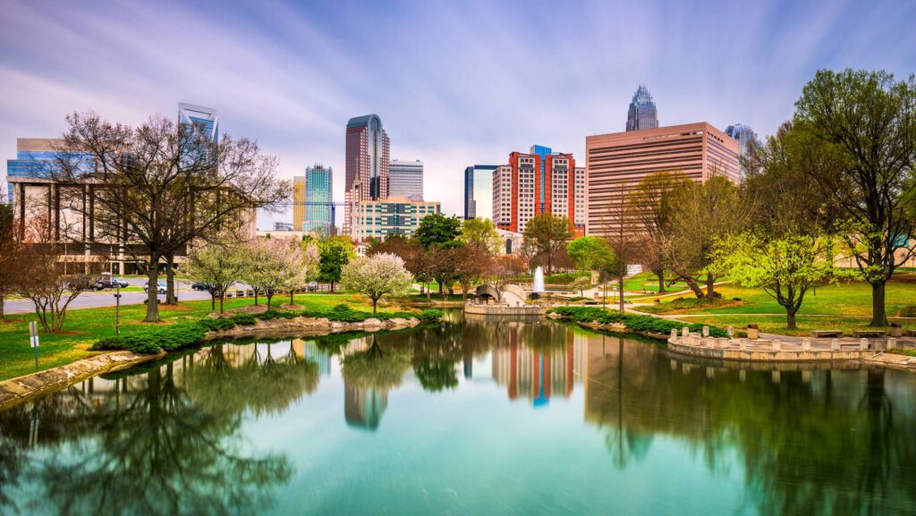 Charlotte, North Carolina, USA skyline.