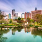 Charlotte, North Carolina, USA skyline.